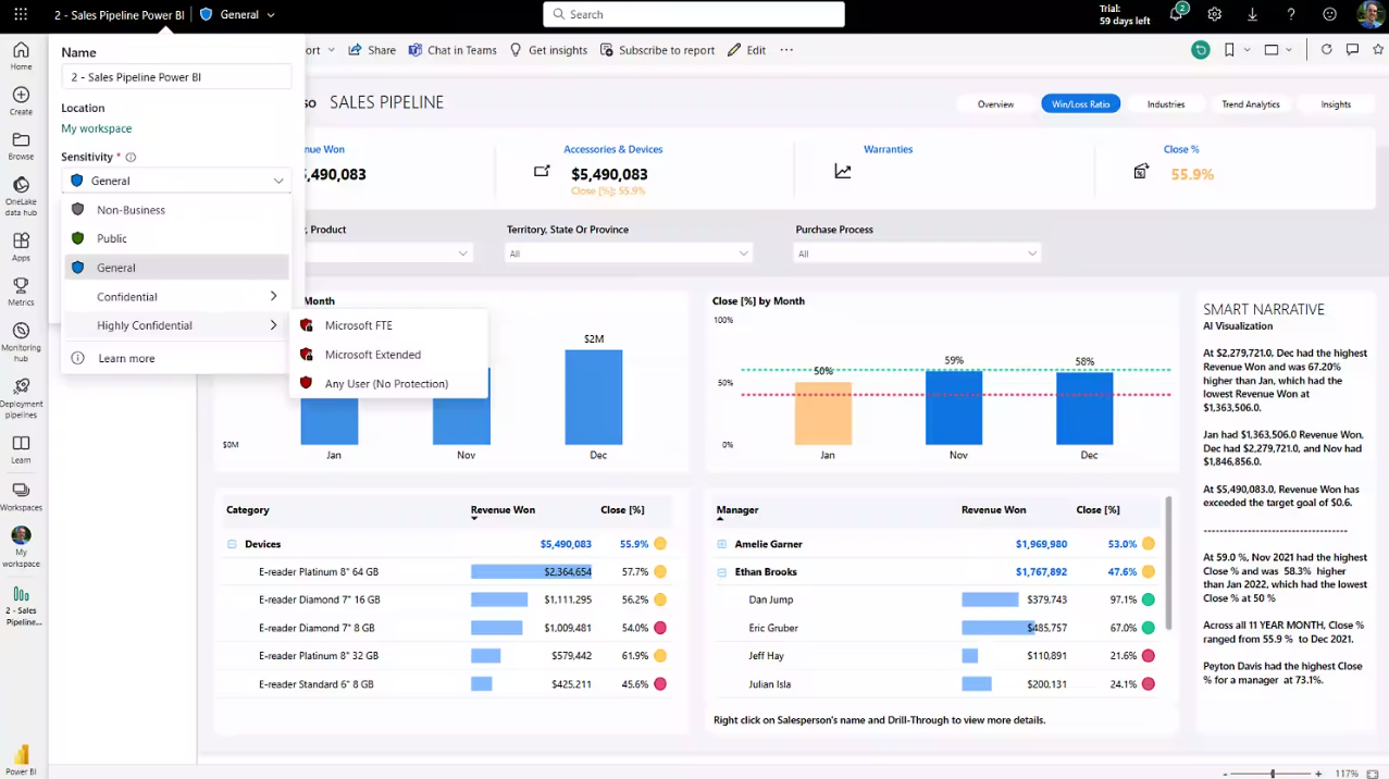 Protección datos Power BI